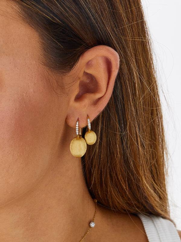 Nanis Orecchino "CILIEGINA" con boule pendente in oro e dettagli di diamanti – Nanis Italian Jewels Hotsell