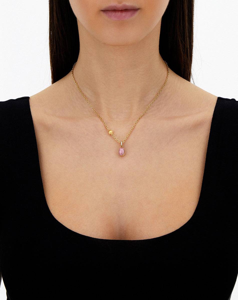 Nanis Charm Rosolio "Boules" in oro inciso, diamanti, cristallo di rocca, qu – Nanis Italian Jewels I Più Venduti
