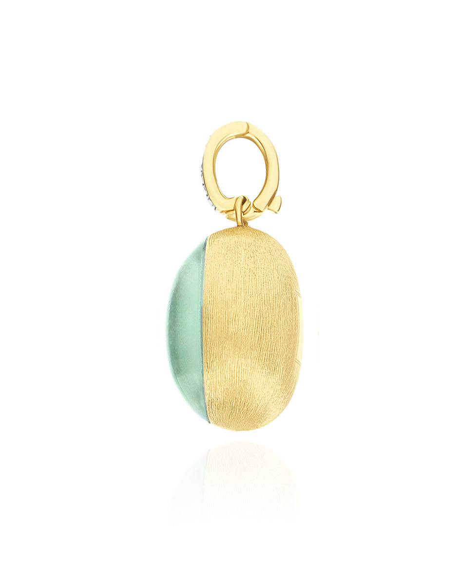 Nanis Charm Lattementa "Boules" in oro inciso, diamanti, cristallo di rocca – Nanis Italian Jewels Vendite Flash