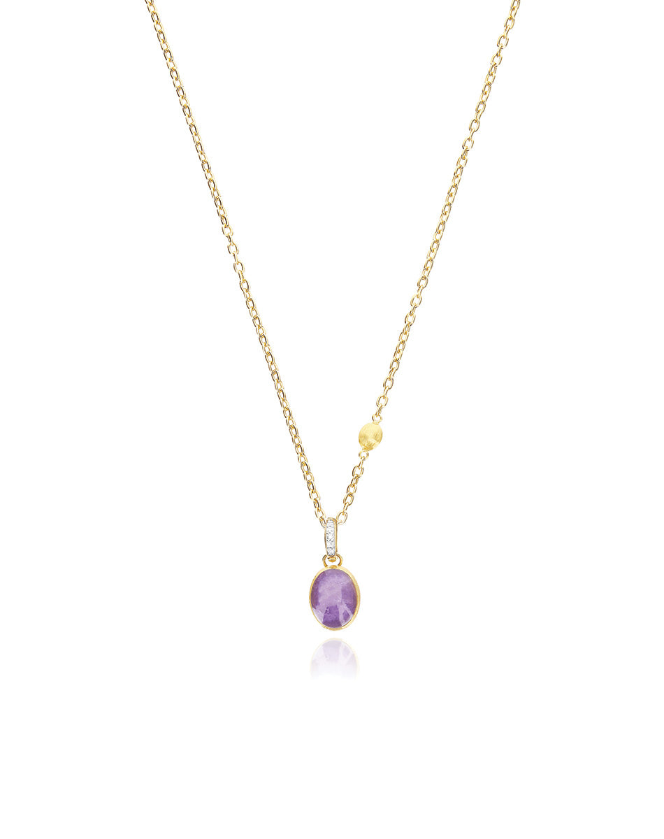 Nanis Charm Violetta "Boules" in oro inciso, diamanti, lepidolite e madreper – Nanis Italian Jewels 2025