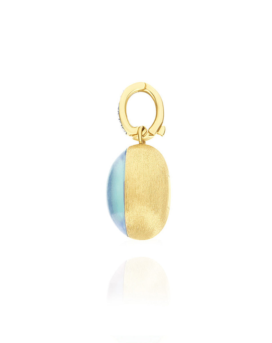 Nanis Charm Anice "Boules" in oro inciso, diamanti, cristallo di rocca e ama – Nanis Italian Jewels Italia