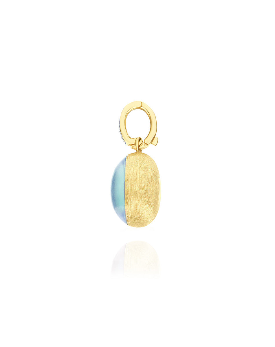 Nanis Charm Anice "Boules" in oro inciso, diamanti, cristallo di rocca e ama – Nanis Italian Jewels 2025