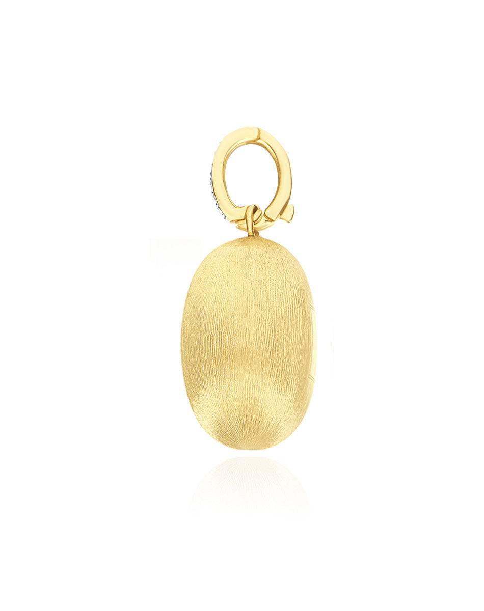 Nanis Charm "Boules" in oro inciso e diamanti (grande) – Nanis Italian Jewels In Linea