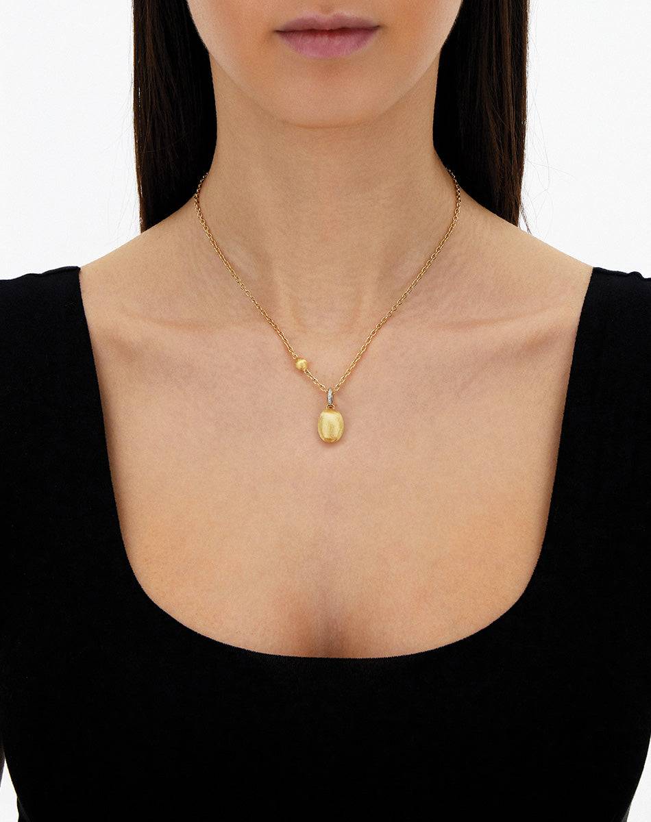 Nanis Charm "Boules" in oro inciso e diamanti (medio) – Nanis Italian Jewels Nuovo