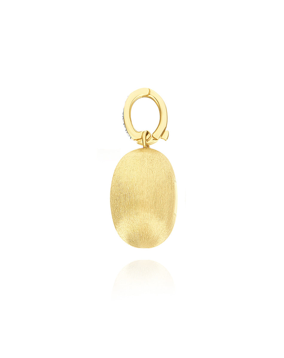 Nanis Charm "Boules" in oro inciso e diamanti (medio) – Nanis Italian Jewels Nuovo