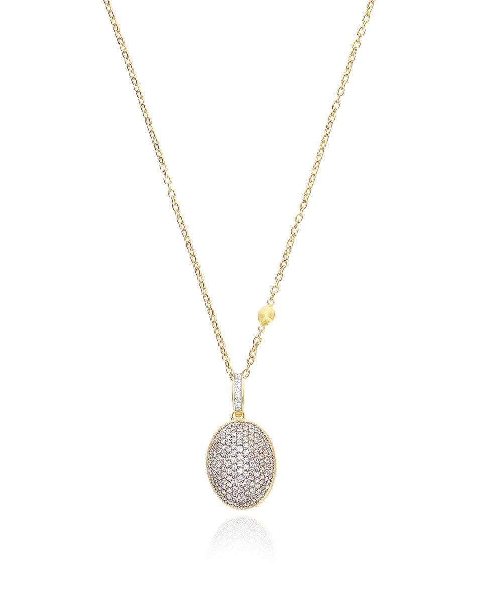 Nanis Charm "Boules" in oro inciso e pavè di diamanti (grande) – Nanis Italian Jewels Vendita