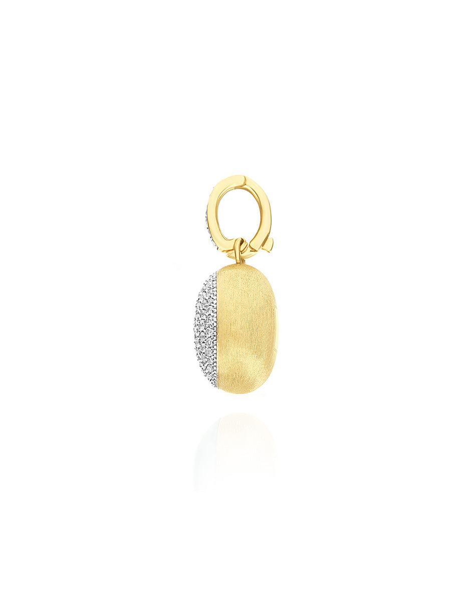 Nanis Charm "Boules" in oro inciso e pavè di diamanti (piccolo) – Nanis Italian Jewels Spedizione Gratuita