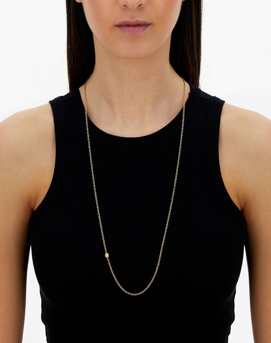 Nanis Collana a catena "Boules" in oro inciso (lunga) – Nanis Italian Jewels Soddisfazione Garantita