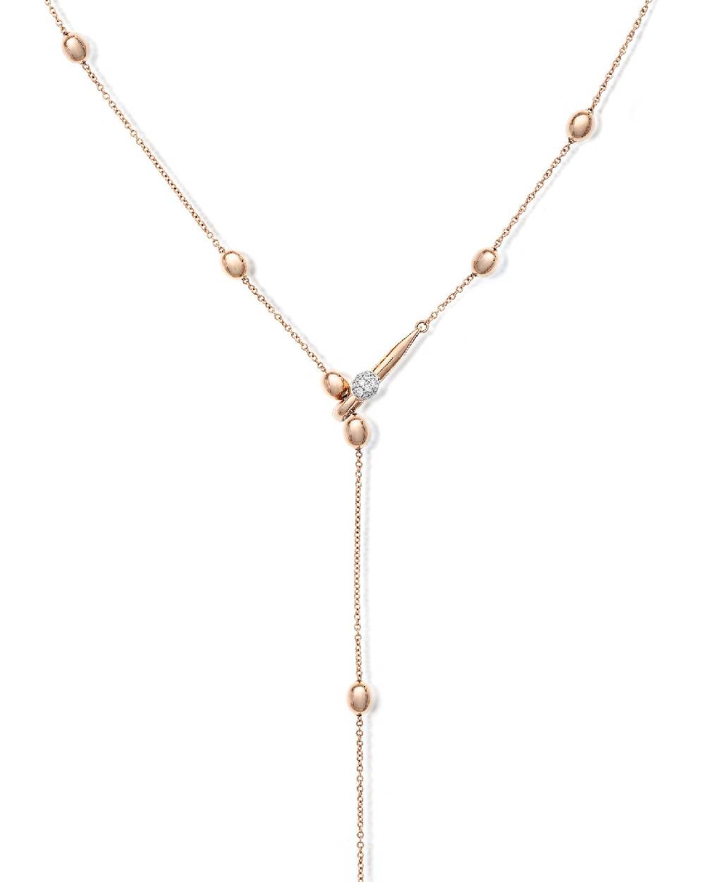 Nanis Collana a Y "SOFFIO" in oro rosa e diamanti – Nanis Italian Jewels Prezzo Ridotto