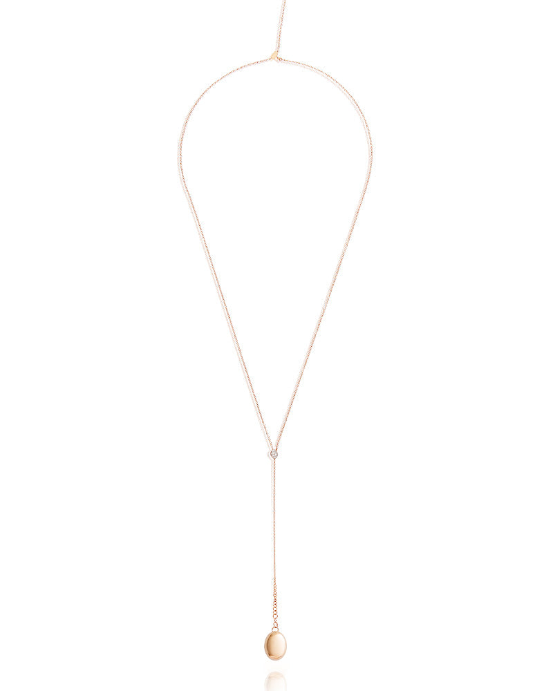 Nanis Collana "CANDLE" pendente con ciondolo in oro rosa e diamanti – Nanis Italian Jewels Sottocosto