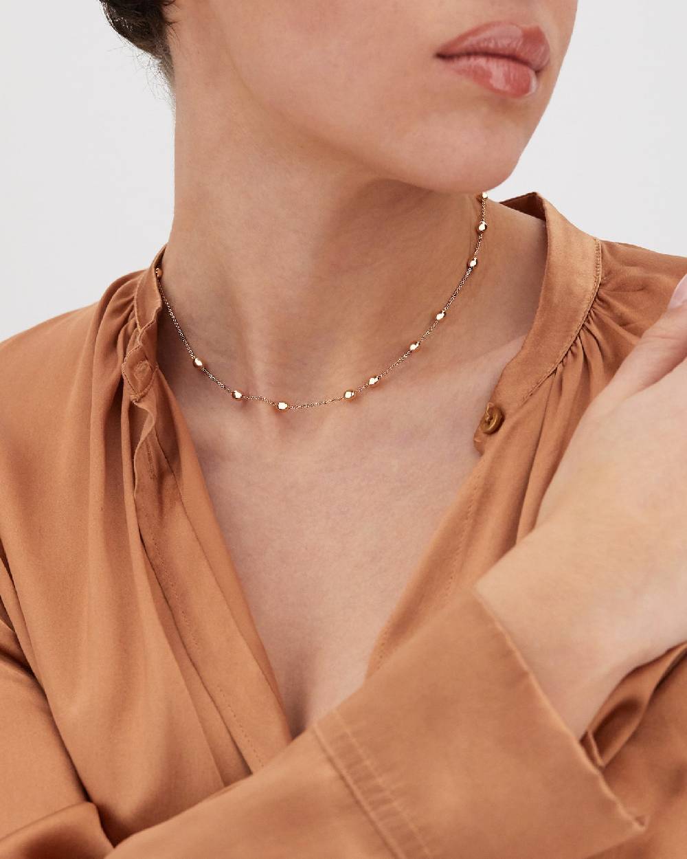 Nanis Collana girocollo "soffio" con boules in oro rosa – Nanis Italian Jewels Convenienza