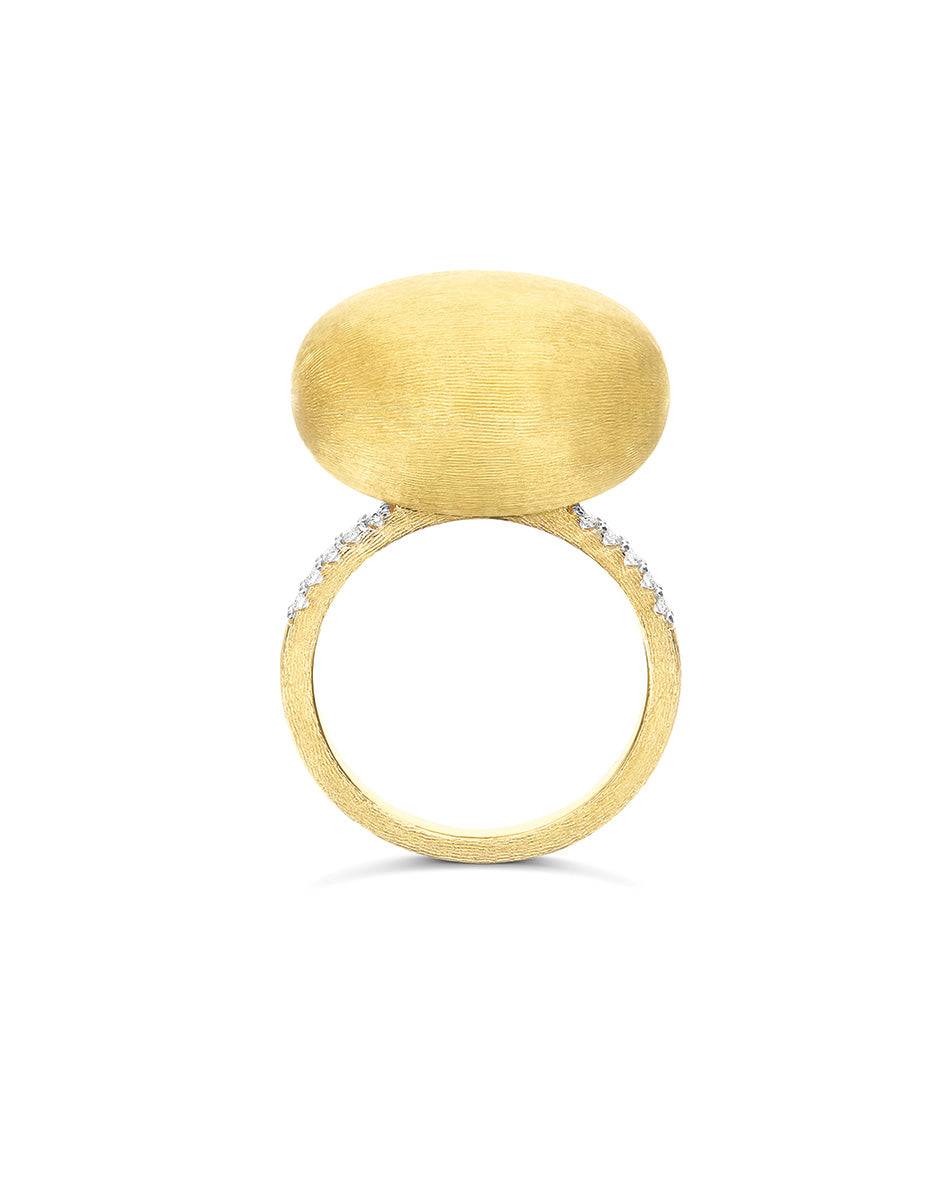 Nanis Anello "Boules" in oro inciso e diamanti (grande) – Nanis Italian Jewels Negozi Online