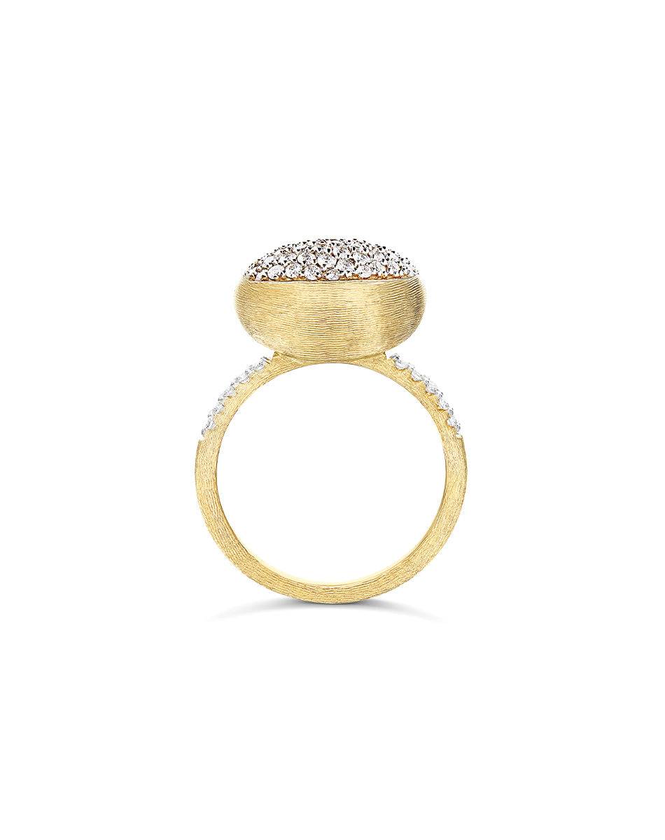 Nanis Anello "Boules" in oro inciso e pavè di diamanti (medio) – Nanis Italian Jewels Fino Al -60%
