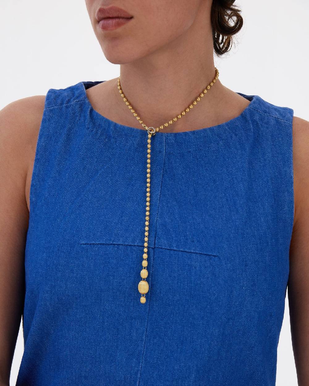 Nanis Collana iconica "IVY" slim convertibile con boules in oro giallo incis – Nanis Italian Jewels Convenienza