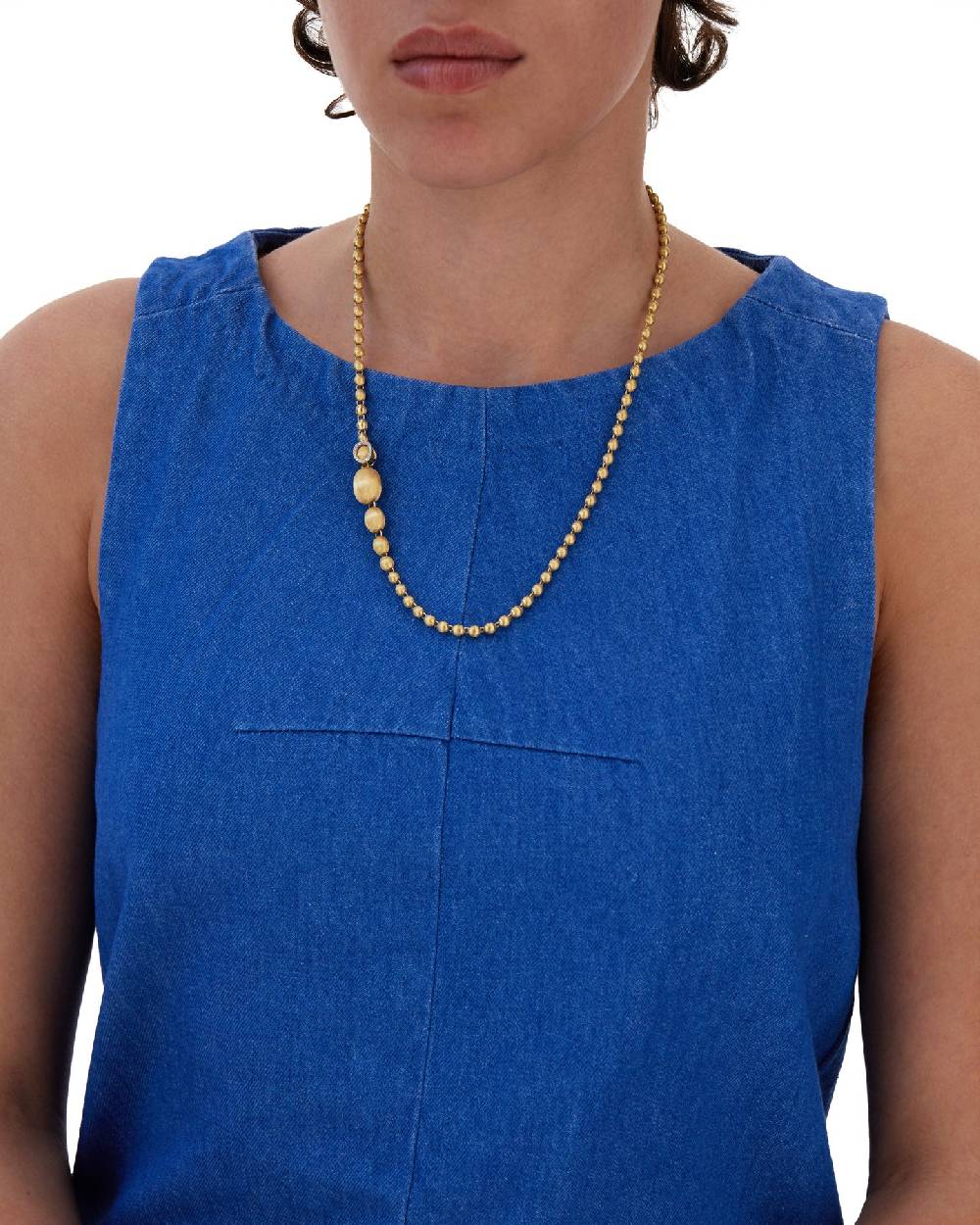 Nanis Collana iconica "IVY" slim convertibile con boules in oro giallo incis – Nanis Italian Jewels Convenienza