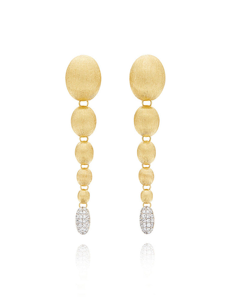 Nanis Orecchini "IVY" pendenti con boules degradè in oro e diamanti – Nanis Italian Jewels