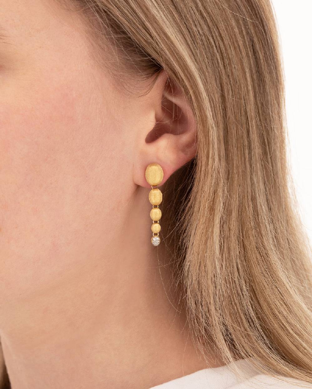Nanis orecchini "nuvolette" pendenti con boules degradè in oro e diamanti – Nanis Italian Jewels Offerta