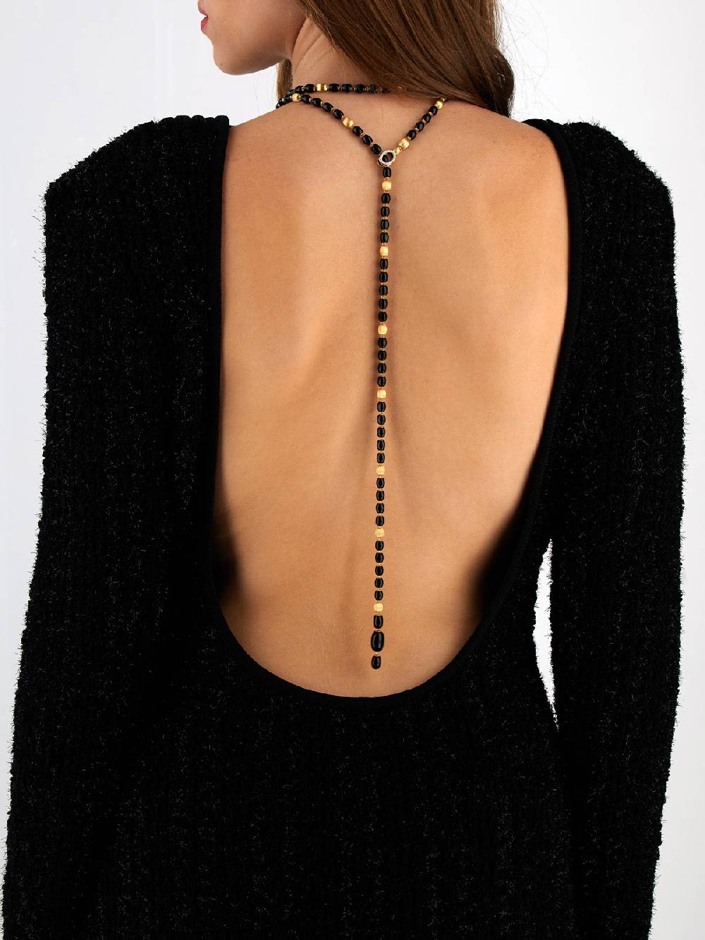 Nanis Collana statement IVY "MYSTERY BLACK" convertibile in oro, diamanti e – Nanis Italian Jewels In Vendita