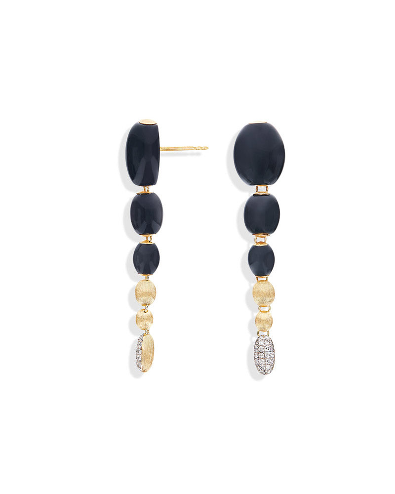 Nanis Orecchini IVY "MYSTERY BLACK" pendenti in oro, diamanti e onice nero – Nanis Italian Jewels Saldi