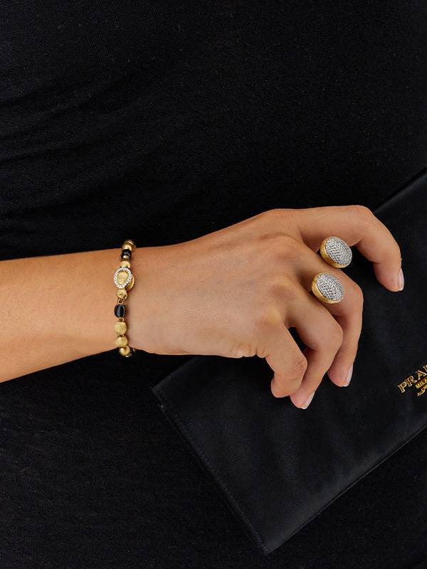 Nanis Bracciale IVY "MYSTERY BLACK" con boules in oro, diamanti e onice nero – Nanis Italian Jewels Offerte