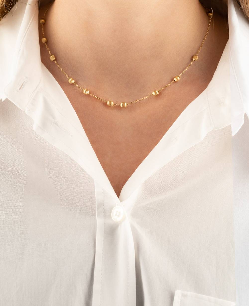 Nanis Collana girocollo "soffio" con boules in oro – Nanis Italian Jewels Nuova