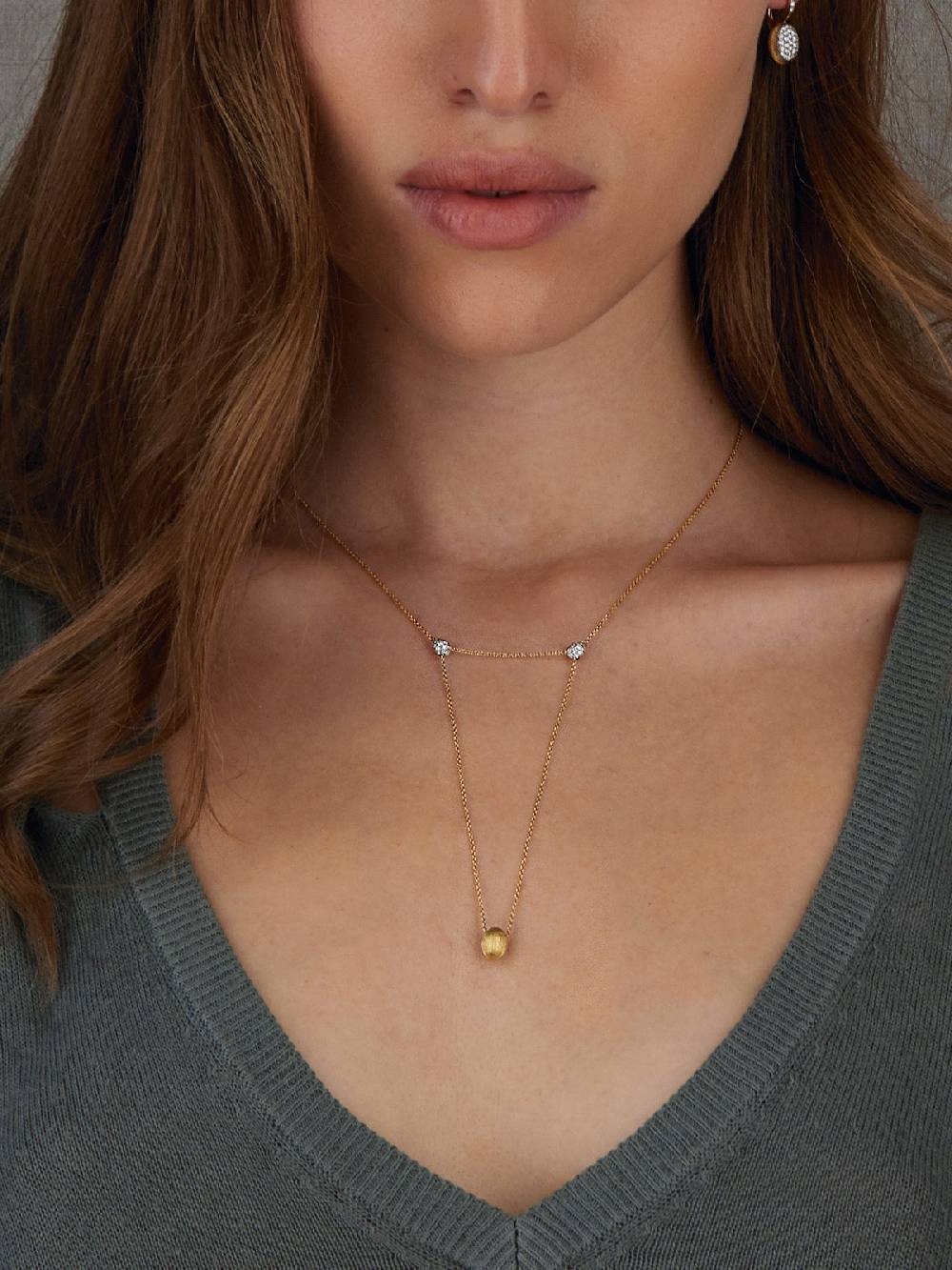 Nanis Collana "LUCE" convertibile 3 in 1 in oro e diamanti (piccola) – Nanis Italian Jewels In Linea
