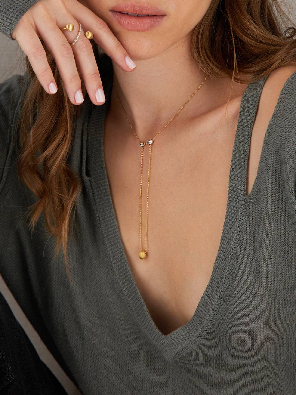 Nanis Collana "LUCE" convertibile 3 in 1 in oro e diamanti (piccola) – Nanis Italian Jewels In Linea