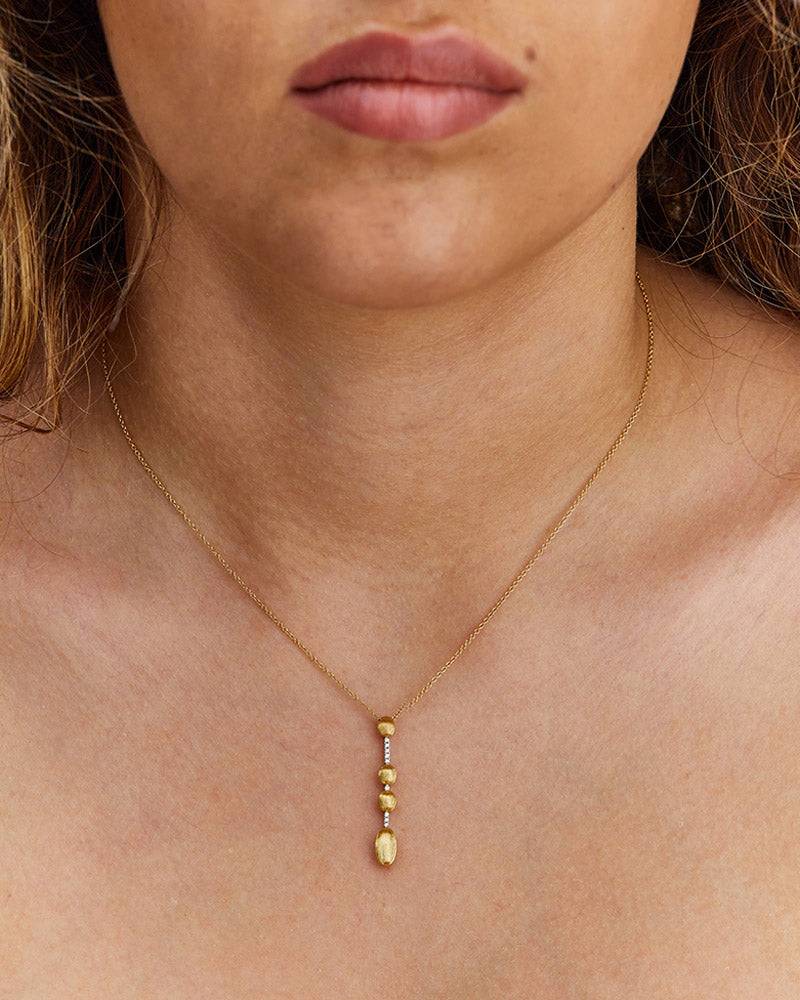 Nanis Collana "DANCING ÉLITE" con ciondolo contemporaneo in oro e diamanti – Nanis Italian Jewels Qualità