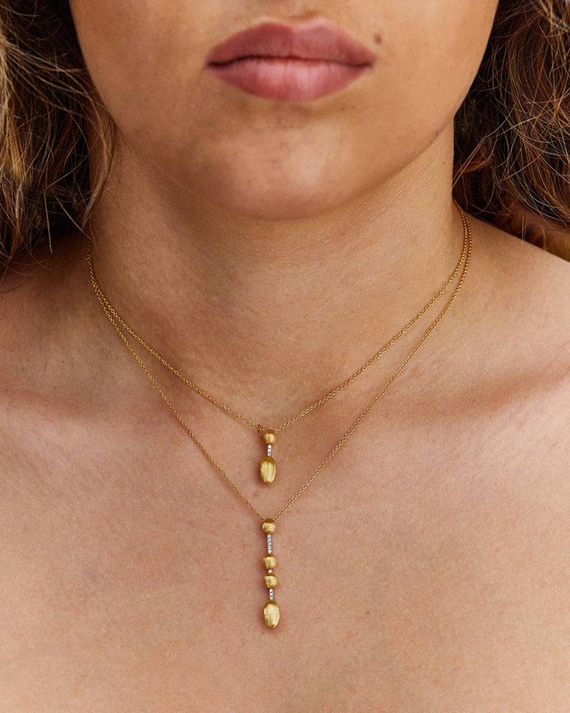 Nanis Collana "DANCING ÉLITE" con ciondolo contemporaneo in oro e diamanti – Nanis Italian Jewels Qualità