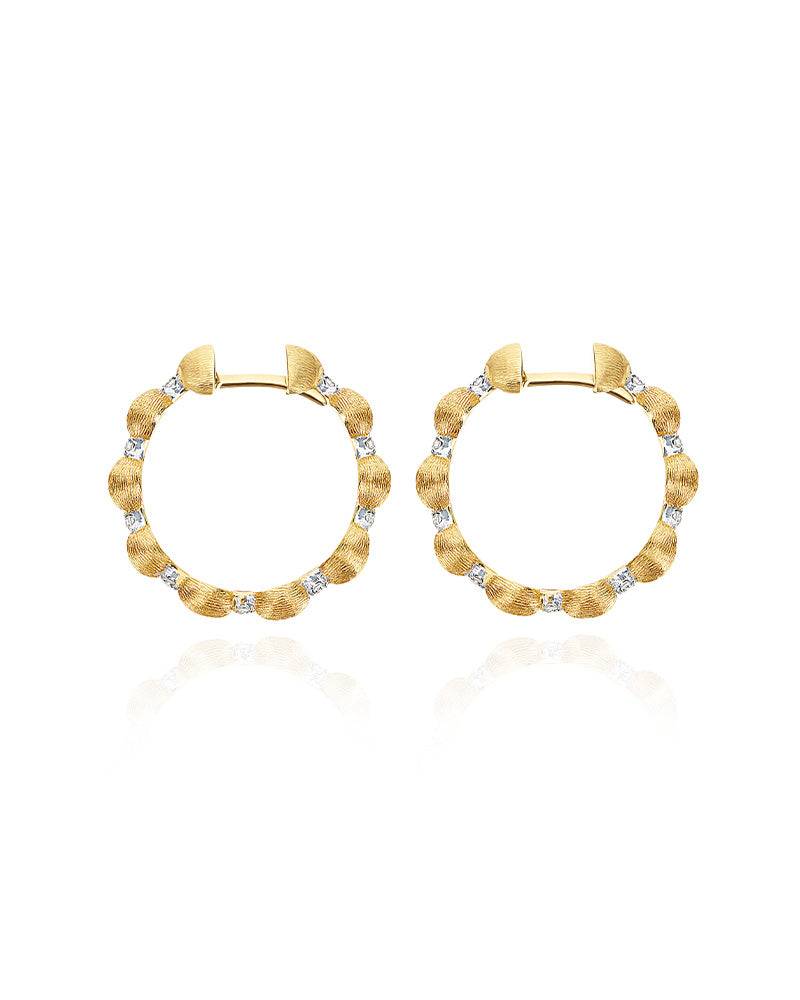 Nanis Orecchini a cerchio "DANCING ÉLITE" in oro e diamanti – Nanis Italian Jewels