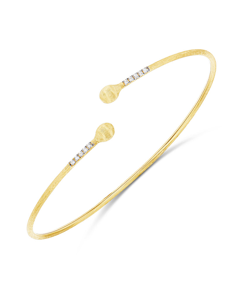 Nanis Bracciale a schiava "DANCING ÉLITE" essenziale inciso a mano in oro e – Nanis Italian Jewels