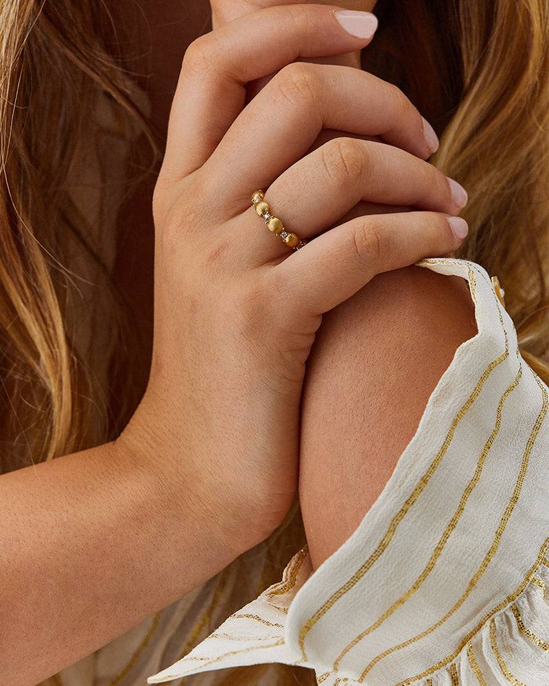 Nanis Anello "DANCING ÉLITE" con diamanti e boules piccole in oro – Nanis Italian Jewels Convenienza