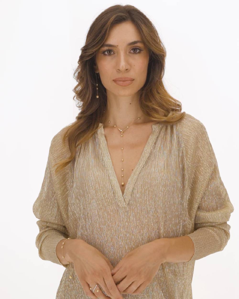 Nanis Collana lariat "SOFFIO" in oro, diamanti e acquamarina – Nanis Italian Jewels Sconto