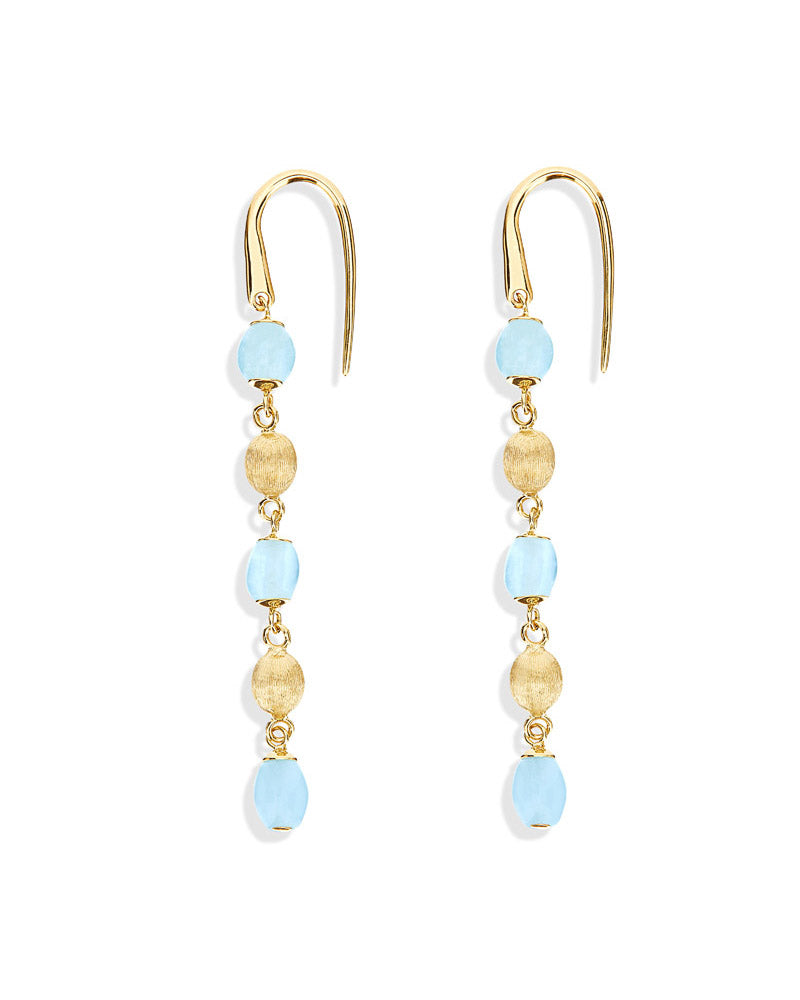Nanis Orecchini "DANCING AZURE" pendenti in oro e acquamarina – Nanis Italian Jewels Offerta