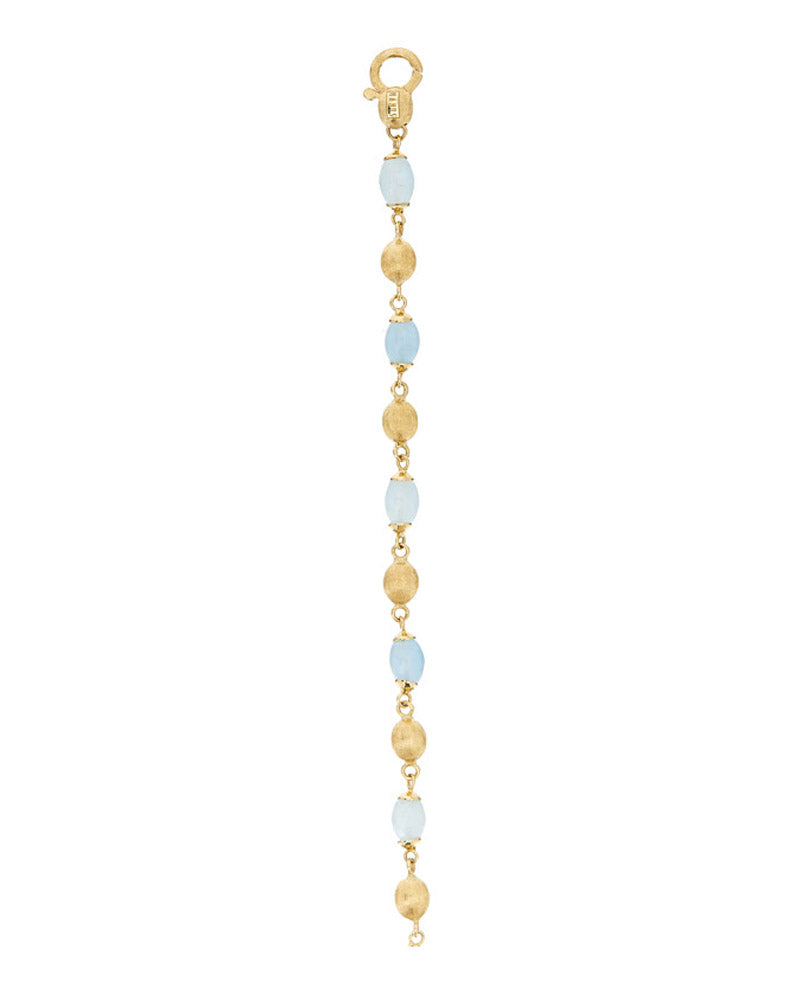 Nanis Bracciale "DANCING AZURE" casual in oro e acquamarina – Nanis Italian Jewels Online