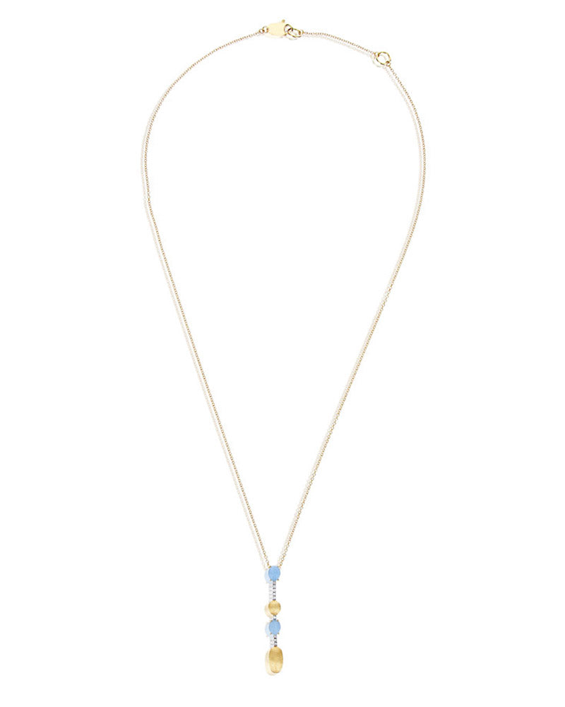 Nanis Collana "DANCING AZURE" pendente con ciondolo in oro, barrette di diam – Nanis Italian Jewels In Vendita