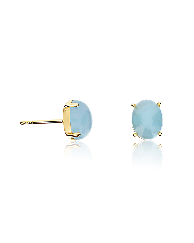 Nanis Orecchini a lobo "DANCING AZURE" in oro e acquamarina (grandi) – Nanis Italian Jewels Vendita Calda