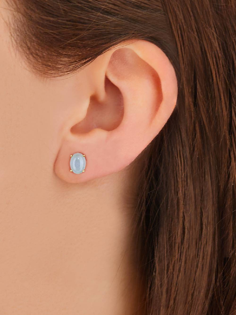 Nanis Orecchini a lobo "DANCING AZURE" in oro e acquamarina (piccoli) – Nanis Italian Jewels Vendita Economica