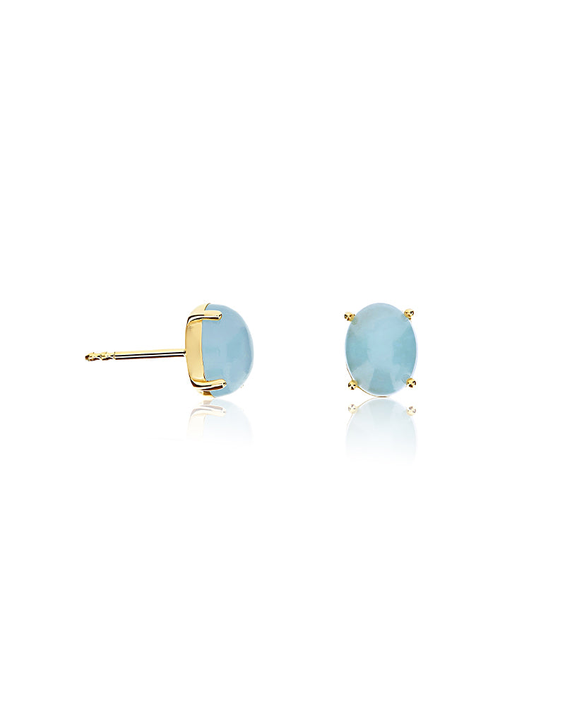 Nanis Orecchini a lobo "DANCING AZURE" in oro e acquamarina (piccoli) – Nanis Italian Jewels Vendita Economica