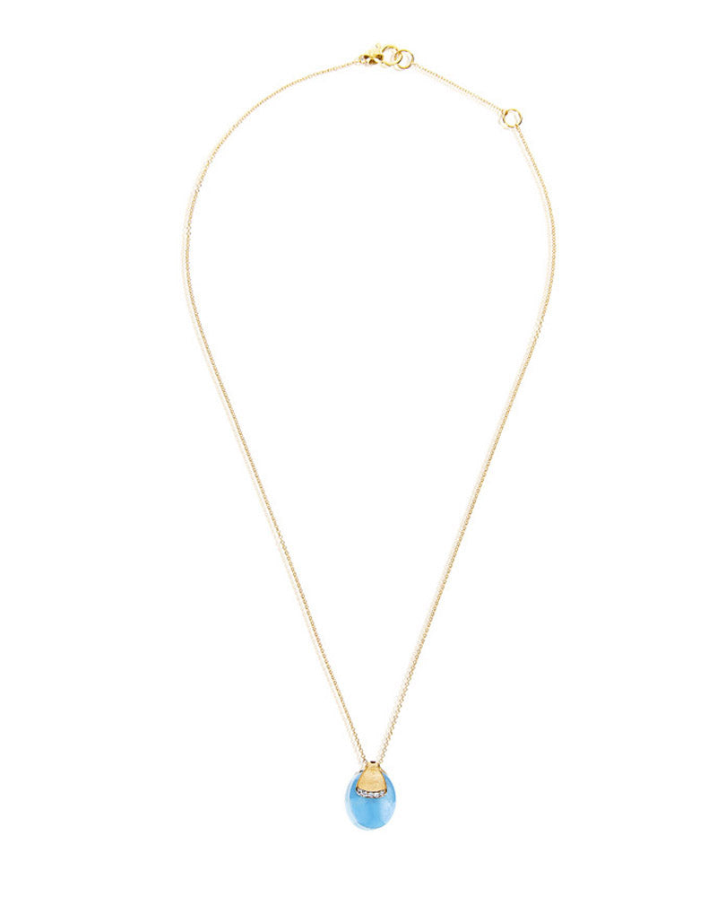 Nanis Collana "DANCING AZURE" pendente con ciondolo in oro, diamanti e acqua – Nanis Italian Jewels Qualità