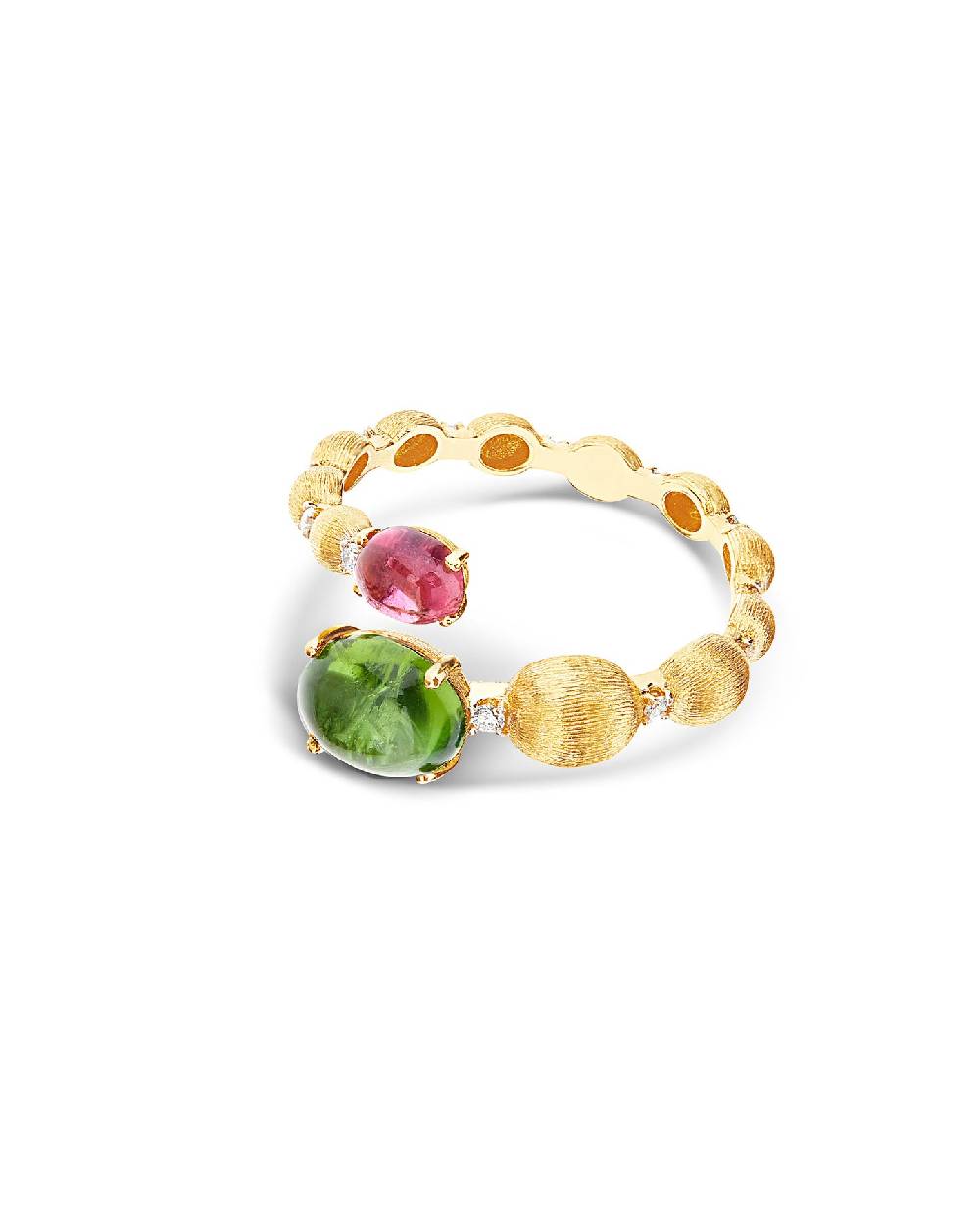 Nanis Anello contrariè "DANCING TOURMALINES" in oro, diamanti, tormaline ros – Nanis Italian Jewels Qualità Garantita