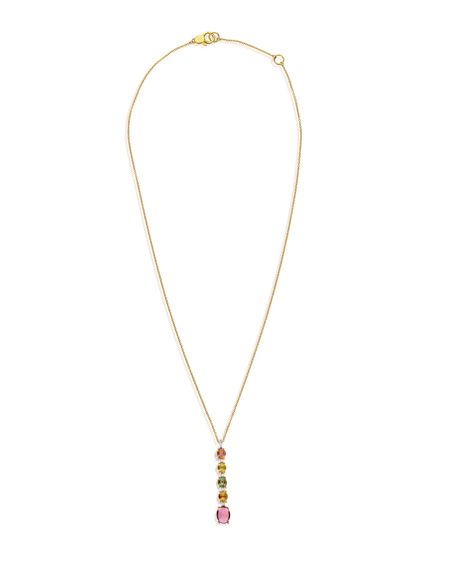 Nanis Collana "DANCING TOURMALINES" con pendente in oro, diamanti e tormalin – Nanis Italian Jewels Negozi Online