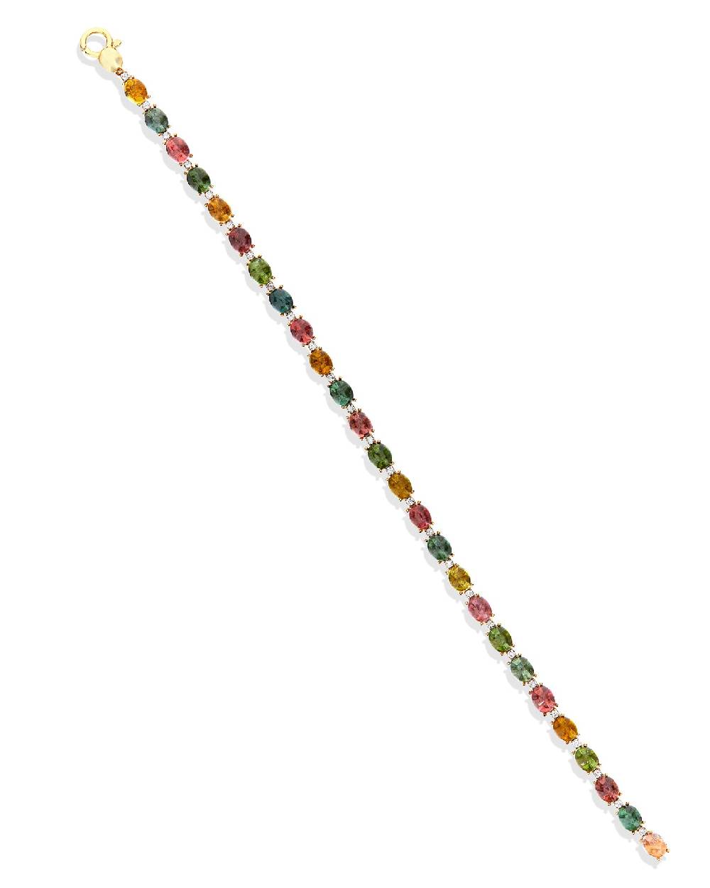 Nanis Bracciale tennis "DANCING TOURMALINES" in oro, diamanti e tormaline co – Nanis Italian Jewels Consegna Veloce