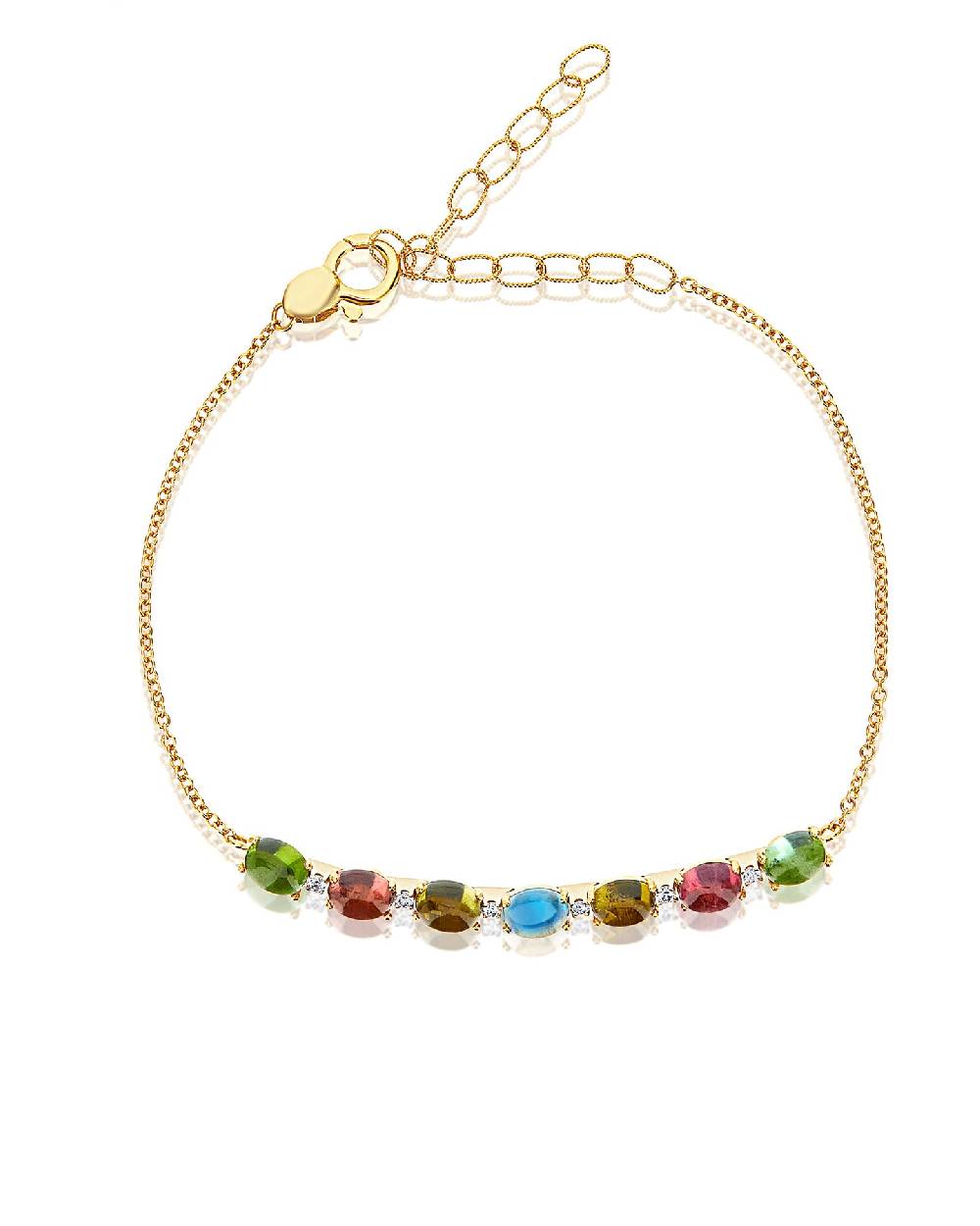 Nanis Bracciale "DANCING TOURMALINES" in oro, diamanti e tormaline colorate – Nanis Italian Jewels