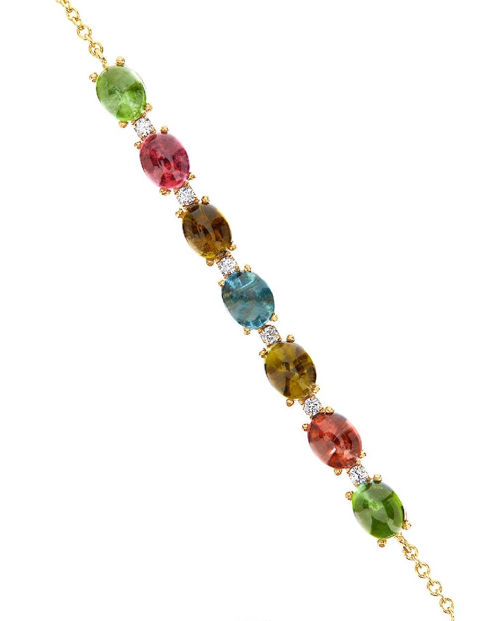 Nanis Bracciale "DANCING TOURMALINES" in oro, diamanti e tormaline colorate – Nanis Italian Jewels Promozione Limitata