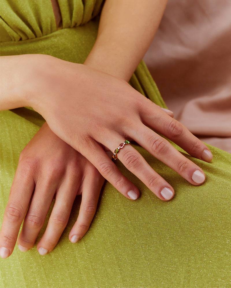 Nanis Anello "DANCING TOURMALINES" in oro, diamanti e tormaline colorate – Nanis Italian Jewels Affare Del Giorno