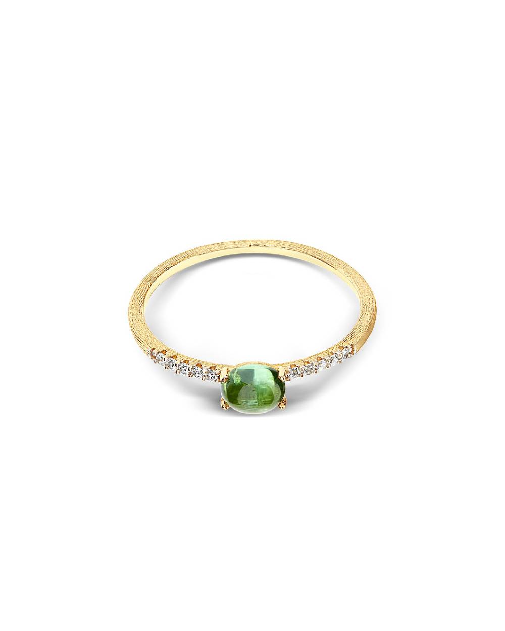 Nanis Anello "DANCING TOURMALINES" in oro, diamanti e tormalina verde (picco – Nanis Italian Jewels Offerta