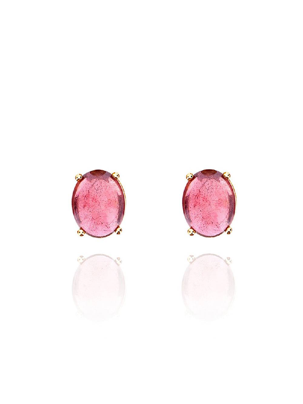 Nanis Orecchini a lobo "DANCING TOURMALINES" in oro e tormalina rosa (grandi – Nanis Italian Jewels