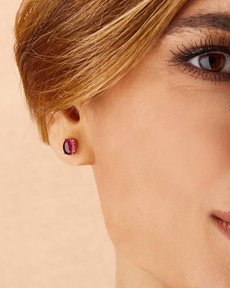 Nanis Orecchini a lobo "DANCING TOURMALINES" in oro e tormalina rosa (piccol – Nanis Italian Jewels Hotsell