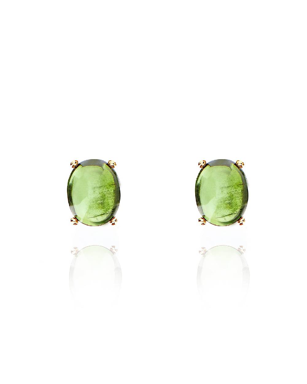 Nanis Orecchini a lobo "DANCING TOURMALINES" in oro e tormalina verde (grand – Nanis Italian Jewels